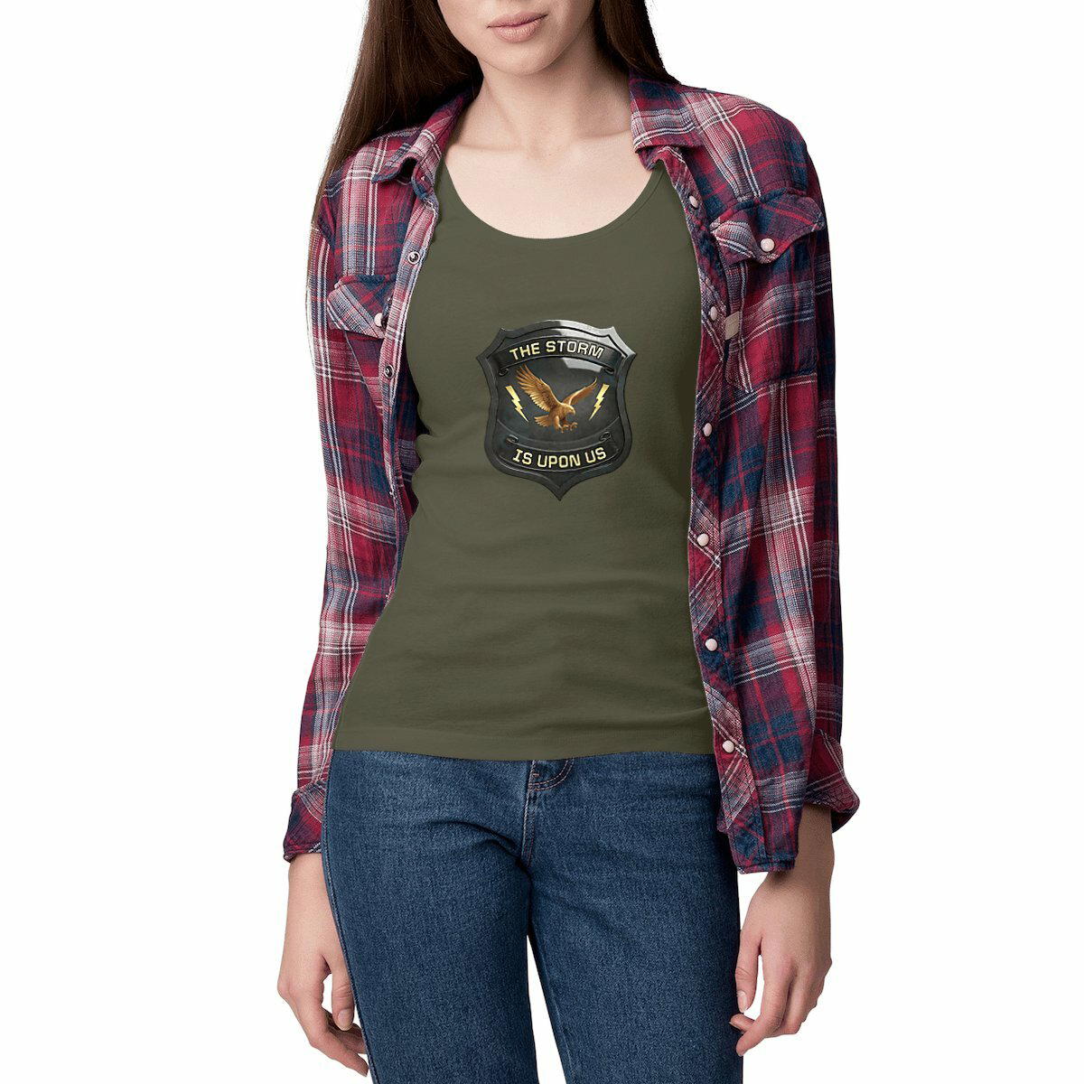 Image front ❀ Débardeur Mi-Léger Femme Cintré ~Premium ✦ THE STORM IS UPON US [🌐 EN] ✨