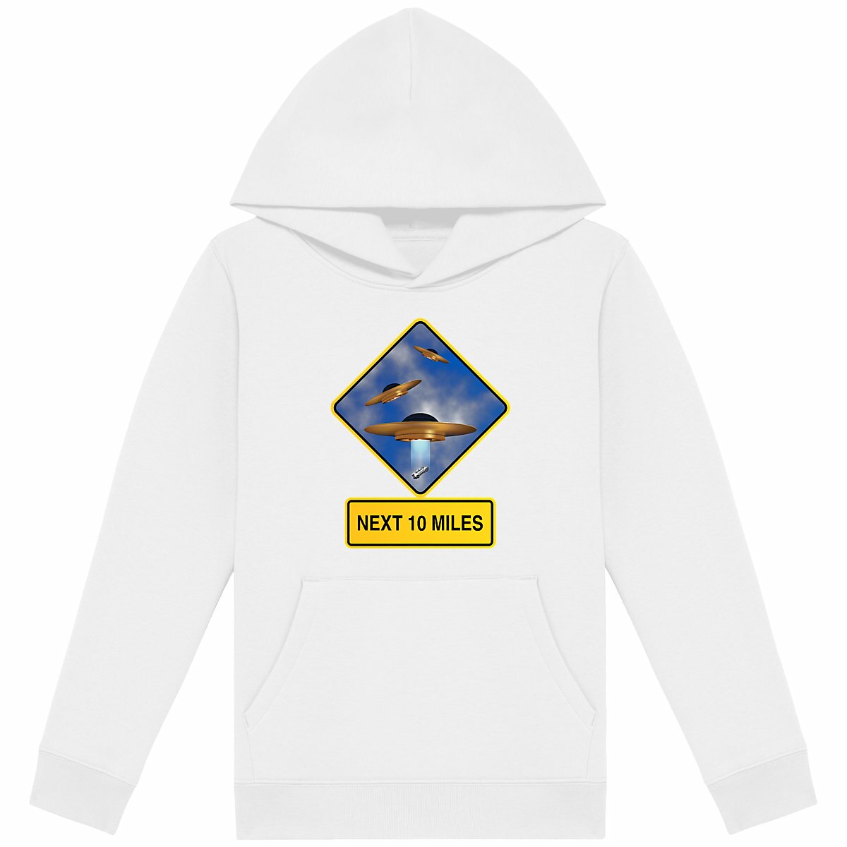 Image back ❀ Sweat-Shirt Standard à Capuche Unisexe Enfant ~Premium ✦ UFO ALERT [🌐 EN] ✨