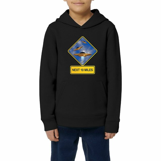 Image front ❀ Sweat-Shirt Standard à Capuche Unisexe Enfant ~Premium ✦ UFO ALERT [🌐 EN] ✨