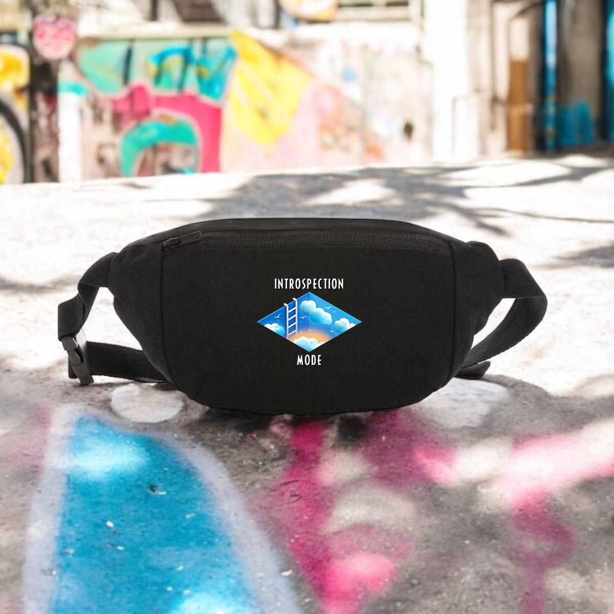 Image front ❀ Sac Banane En Toile Recyclée ~Premium+ ✦ INTROSPECTION MODE [🌐 INT] ✨