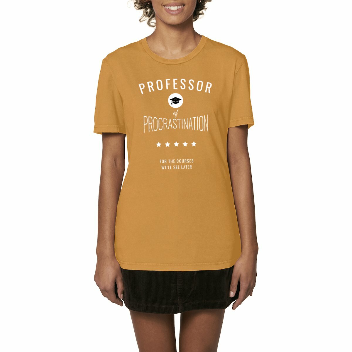 Image front ❀ T-Shirt Mi-Léger Unisexe Vintage ~Premium ✦ PROCRASTINATION [🌐 EN] ✨