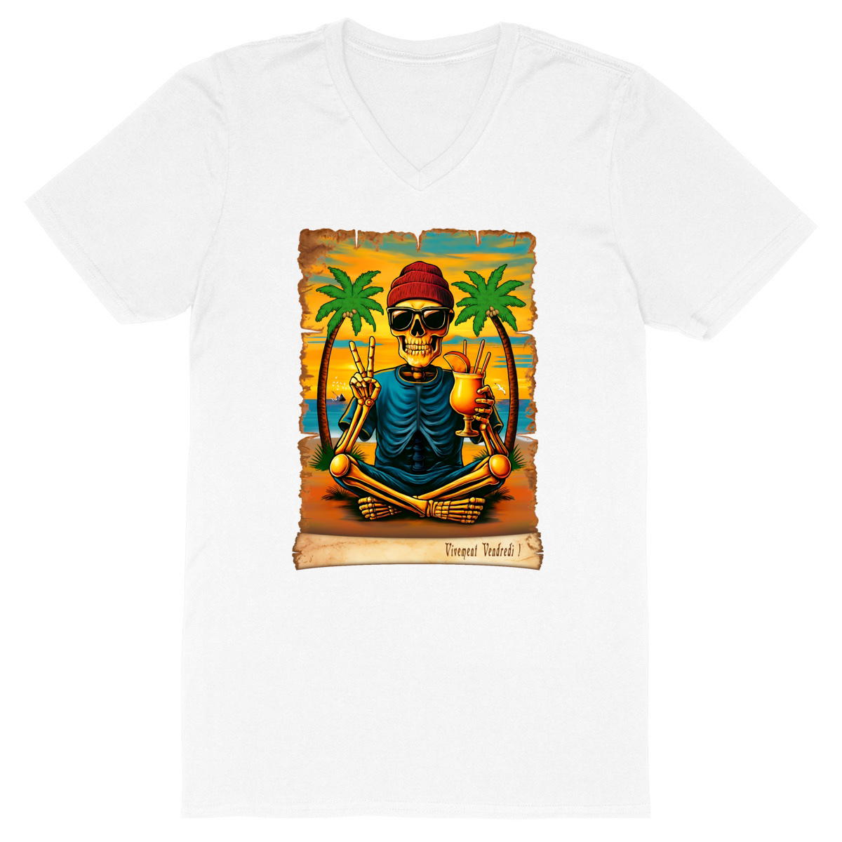 Image back ❀ T-Shirt Léger Homme Col V ~Change ✦ VIVEMENT VENDREDI ! [🌐 FR] ✨