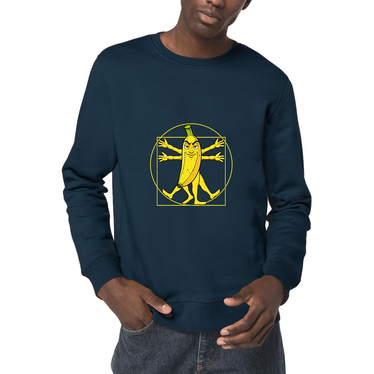 Image front ❀ Sweat-Shirt Standard Unisexe ~Premium ✦ LA BANANE DE VITRUVE [🌐 FR] ✨