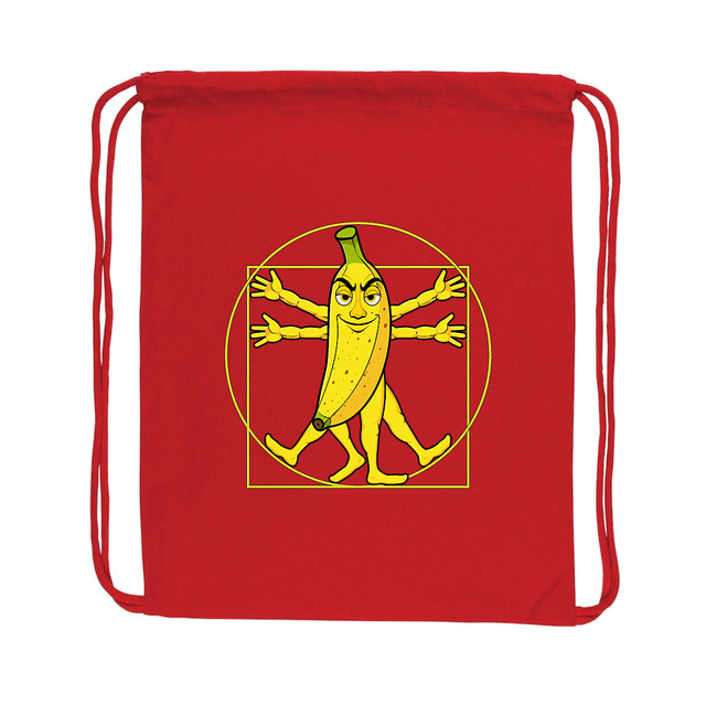 Image back ❀ Sac À Dos À Cordelettes Recyclé ~Premium ✦ LA BANANE DE VITRUVE [🌐 FR] ✨