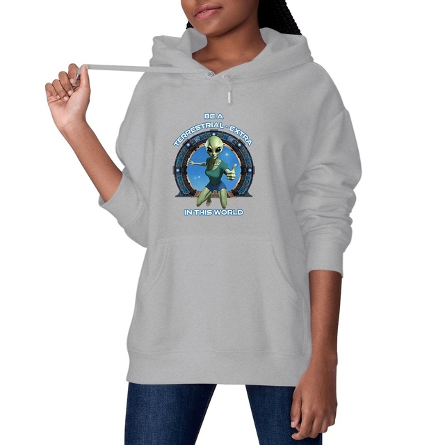 Image front ❀ Sweat-Shirt Épais à Capuche Unisexe, ~Premium+ ✦ ZETA (ALIEN) [🌐 EN] ✨
