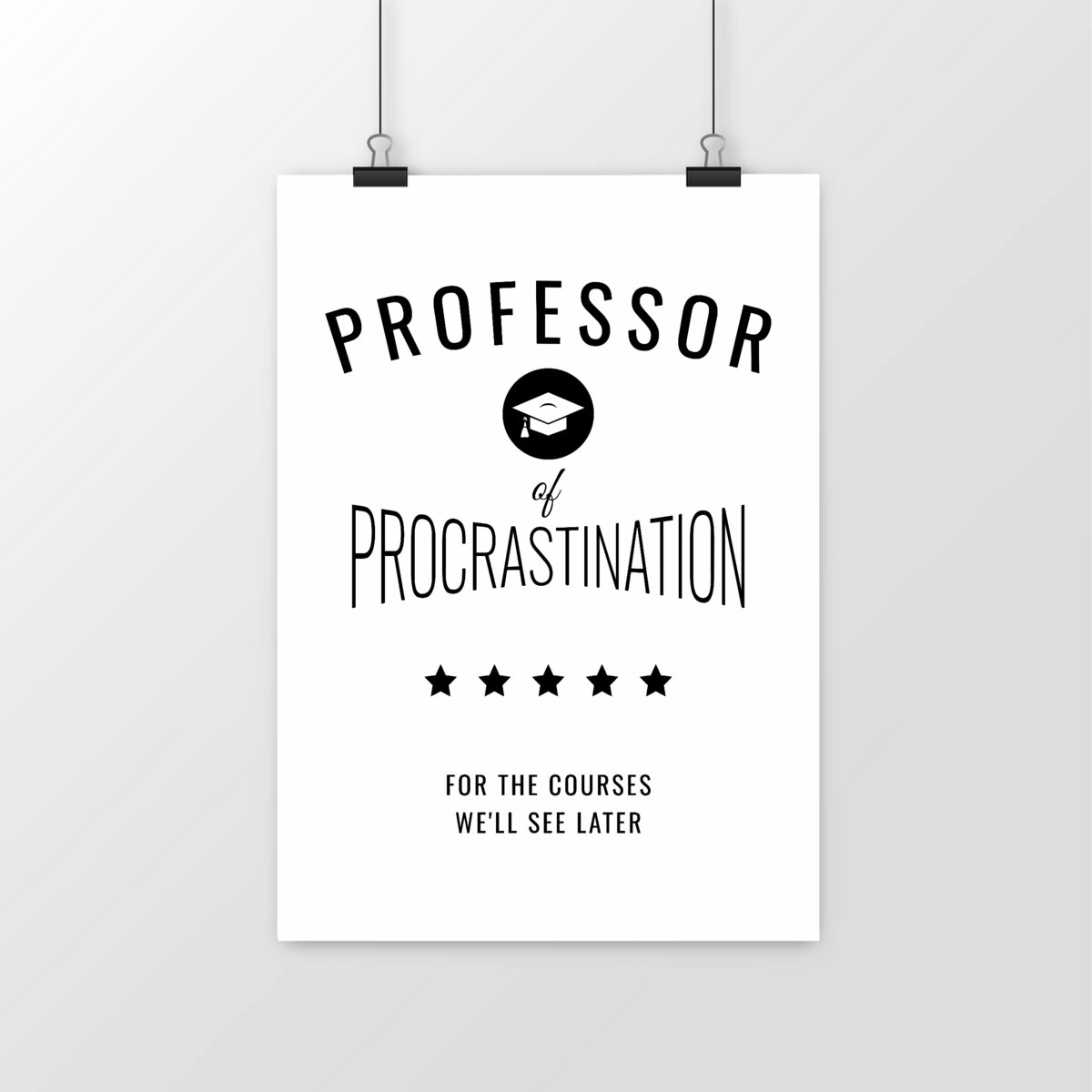 Image front ❀ Poster Vertical ~Premium ✦ PROCRASTINATION [🌐 EN] ✨