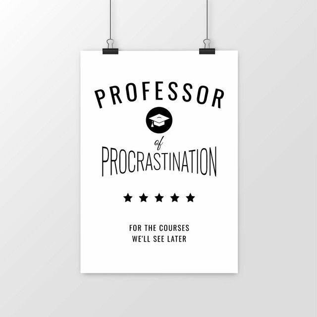 Image front ❀ Poster Vertical ~Premium ✦ PROCRASTINATION [🌐 EN] ✨