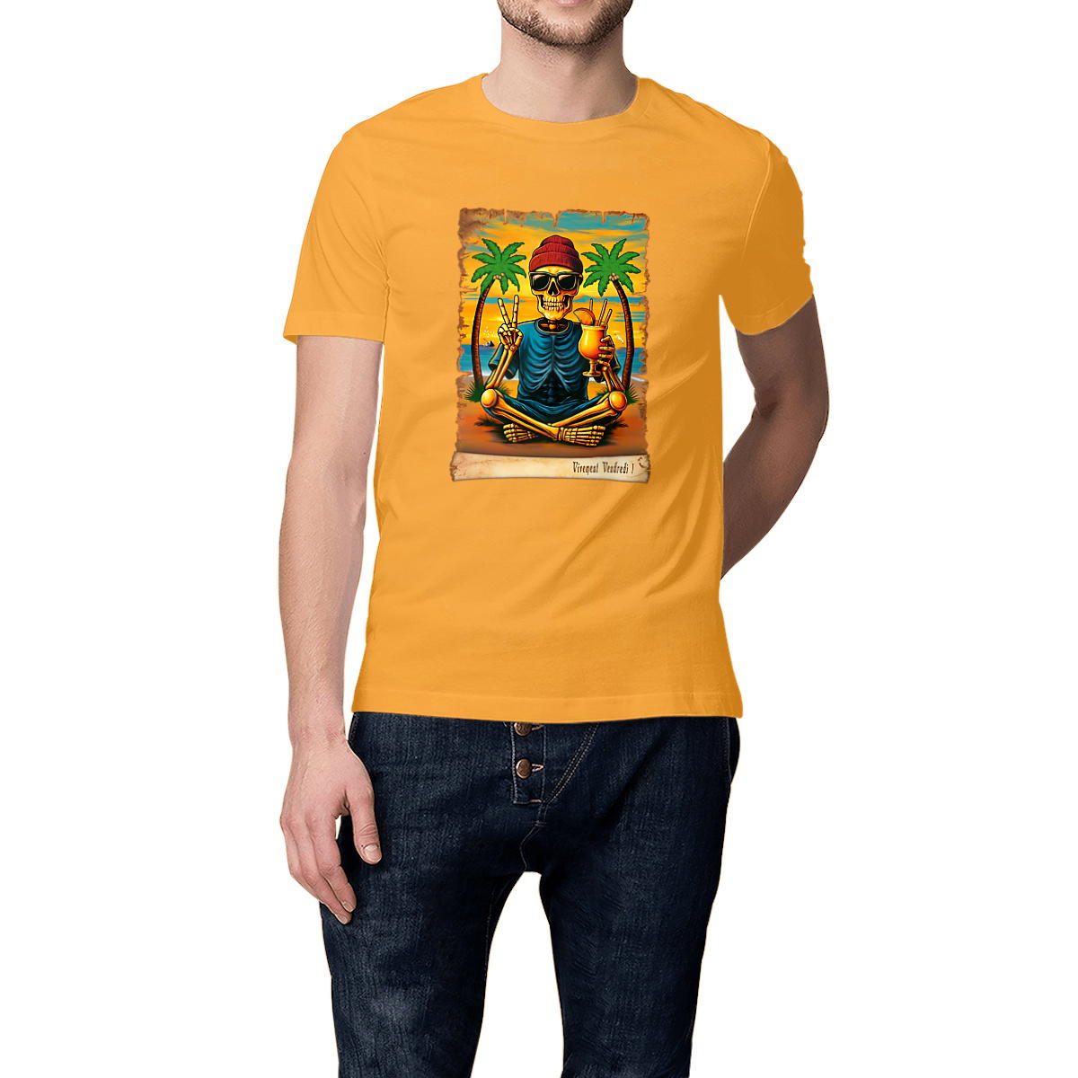 Image front ❀ T-Shirt Mi-Épais Unisexe ~Premium+ ✦ VIVEMENT VENDREDI ! [🌐 FR] ✨