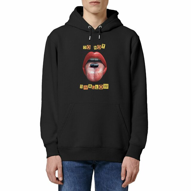 Image front ❀ Sweat-Shirt Épais à Capuche Unisexe ~Premium+ ✦ BLACK PILL - NE PAS AVALER [🌐 EN] ✨
