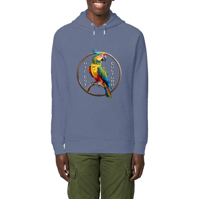 Image front ❀ Sweat-Shirt Standard à Capuche Unisexe Poches Latérales ~Premium+ ✦ PERROQUET [🌐 LAT] ✨