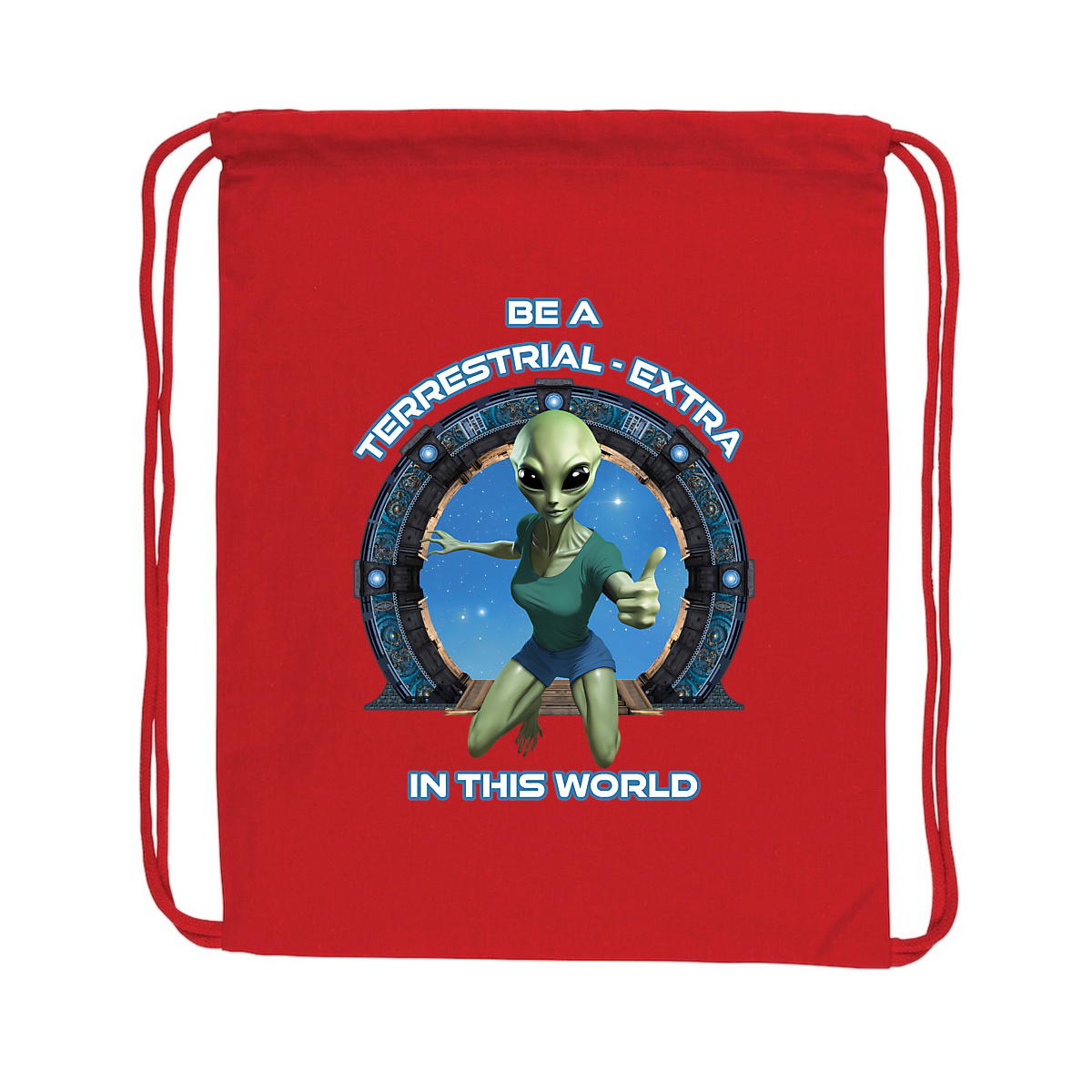 Image back ❀ Sac À Dos À Cordelettes Recyclé ~Premium ✦ ZETA (ALIEN) [🌐 EN] ✨