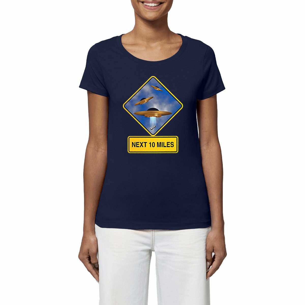 Image front ❀ T-Shirt Léger Femme ~Premium ✦ UFO ALERT [🌐 EN] ✨