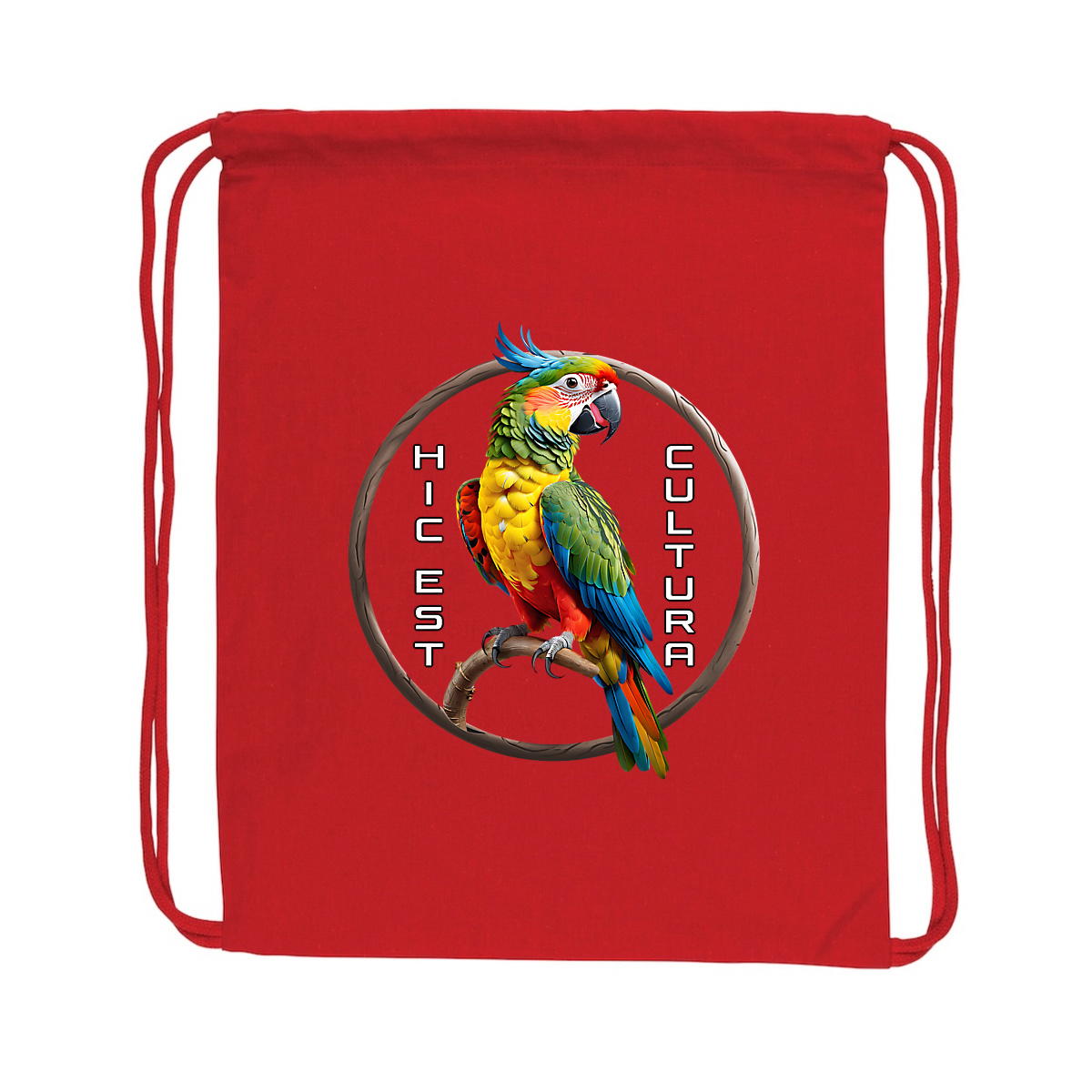Image back ❀ Sac À Dos À Cordelettes Recyclé ~Premium ✦ PERROQUET [🌐 LAT] ✨