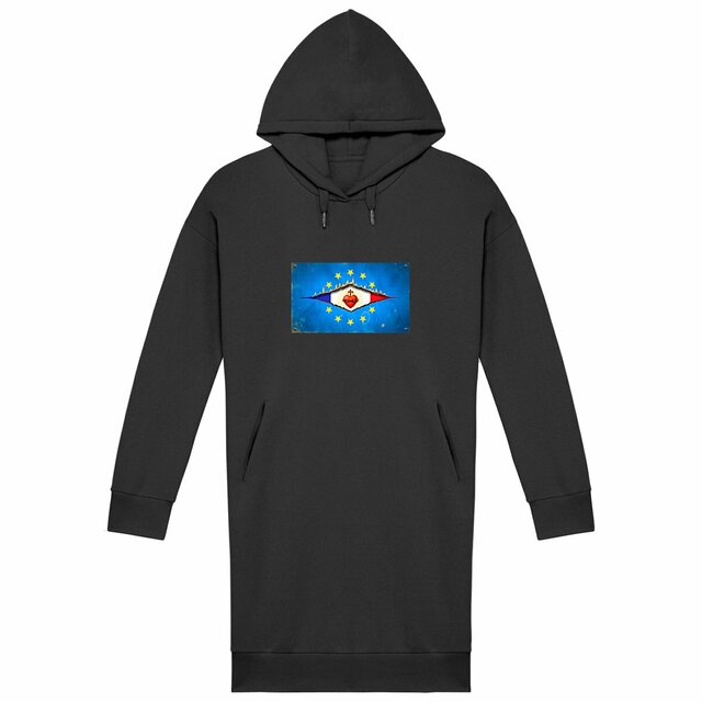 Image back ❀ Robe Sweat Lourde à Capuche Femme ~Premium+ ✧ DÉCHIRURE FRANCE/EUROPE [🌐 FR] ✨