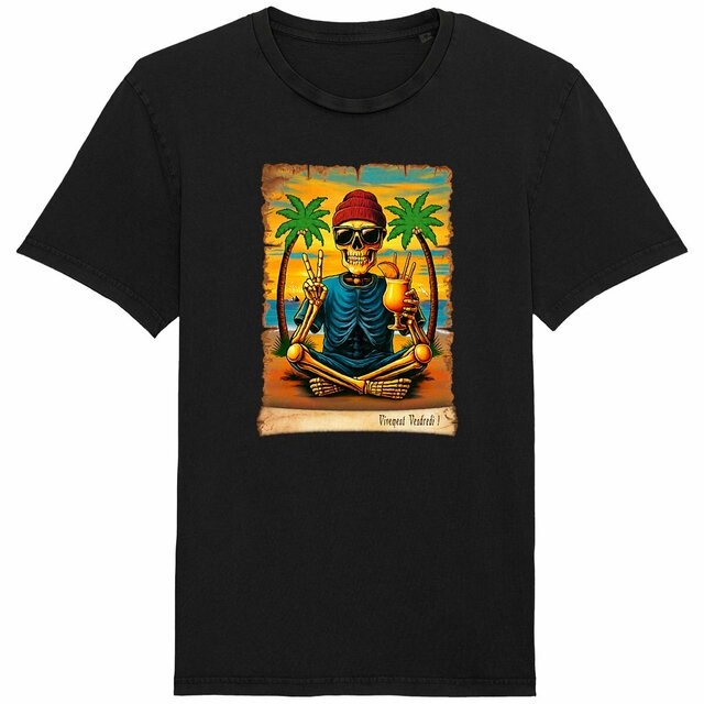 Image back ❀ T-Shirt Mi-Léger Unisexe Vintage ~Premium ✦ VIVEMENT VENDREDI ! [🌐 FR] ✨