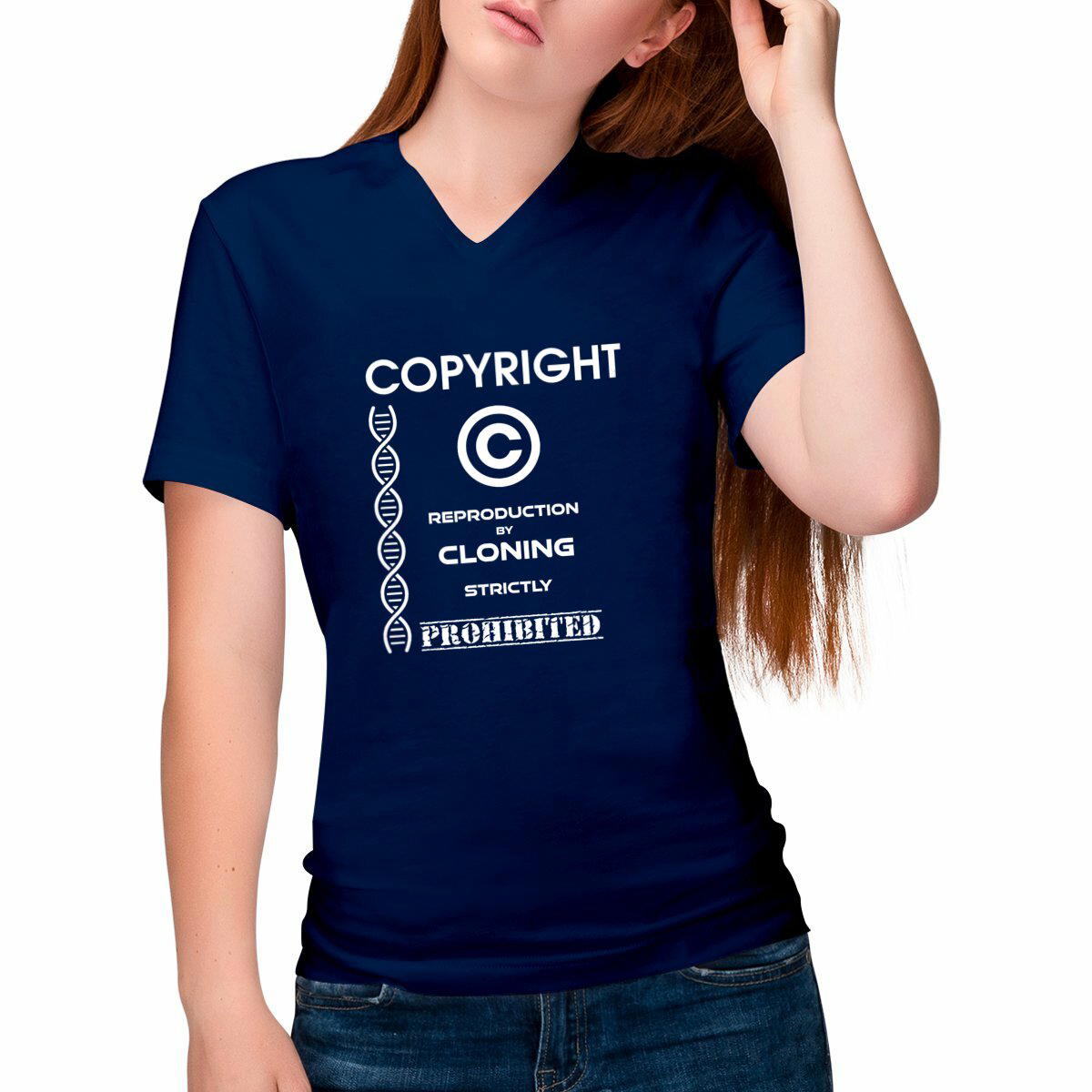 Image front ❀ T-Shirt Léger Femme Col V ~Change ✦ THE ANTI-CLONE [🌐 EN] ✨