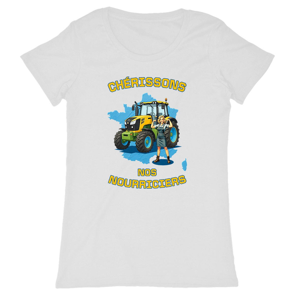 Image back ❀ T-Shirt Léger Classique Femme ~Change ✧ SOUTENONS NOS FERMES [🌐 FR] ✨