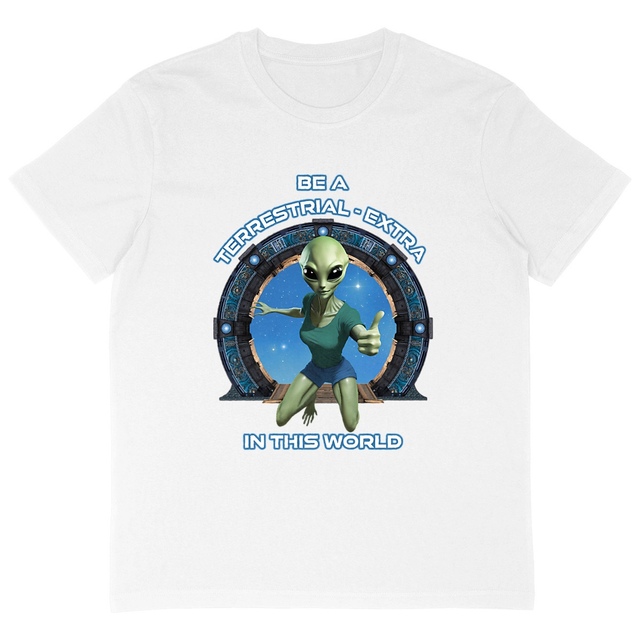 Image back ❀ T-Shirt Épais Homme Oversize ~Premium+ ✦ ZETA (ALIEN) [🌐 EN] ✨