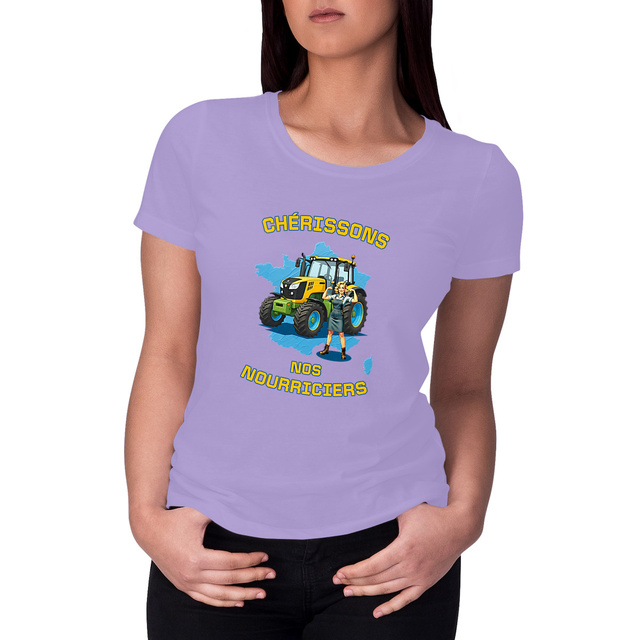 Image front ❀ T-Shirt Mi-Léger Femme ~Premium+ ✧ SOUTENONS NOS FERMES [🌐 FR] ✨