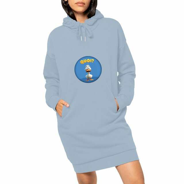 Image front ❀ Robe Sweat Lourde à Capuche Femme ~Premium+ ✦ PETIT CANARD [🌐 FR] ✨
