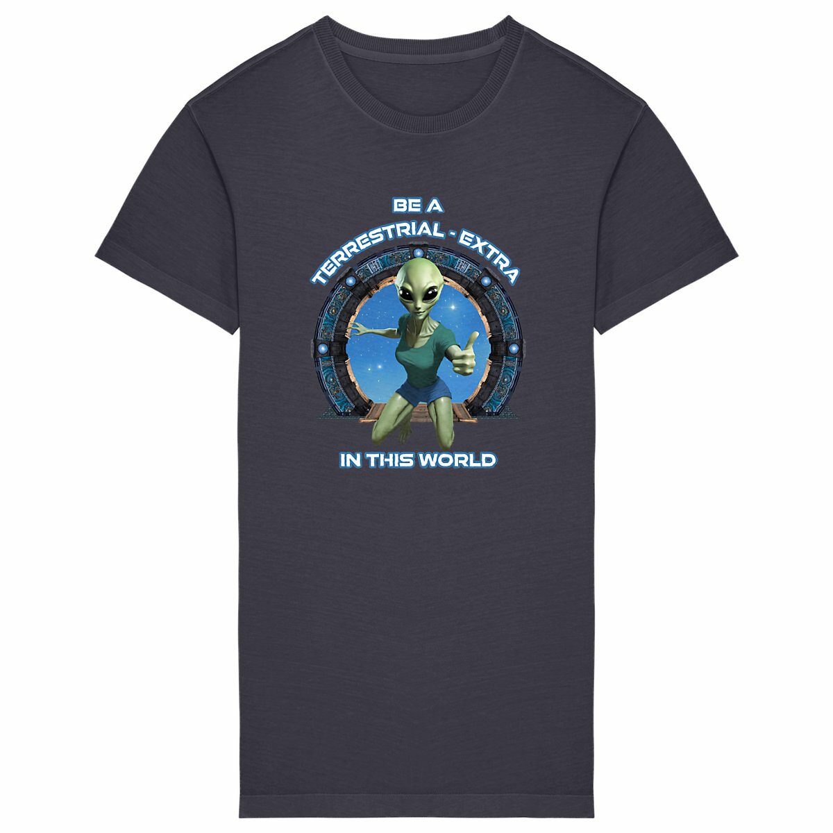 Image back ❀ Robe T-Shirt Mi-Épaisse Vintage oversize Femme ~Premium+ ✦ ZETA (ALIEN) [🌐 EN] ✨