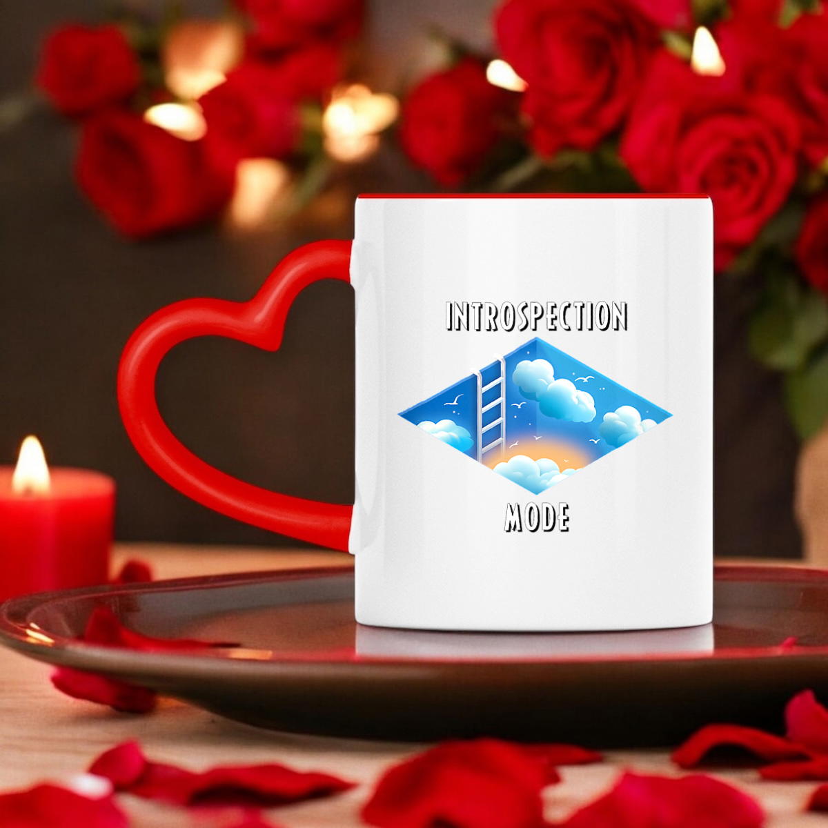 Image front ❀ Mug Céramique Avec Ance En Forme De Cœur Imprimé Sur Chaque Côté ~Premium ✦ INTROSPECTION MODE [🌐 INT] ✨