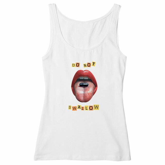 Image back ❀ Débardeur Mi-Léger Femme Cintré ~Premium ✦ BLACK PILL - NE PAS AVALER [🌐 EN] ✨