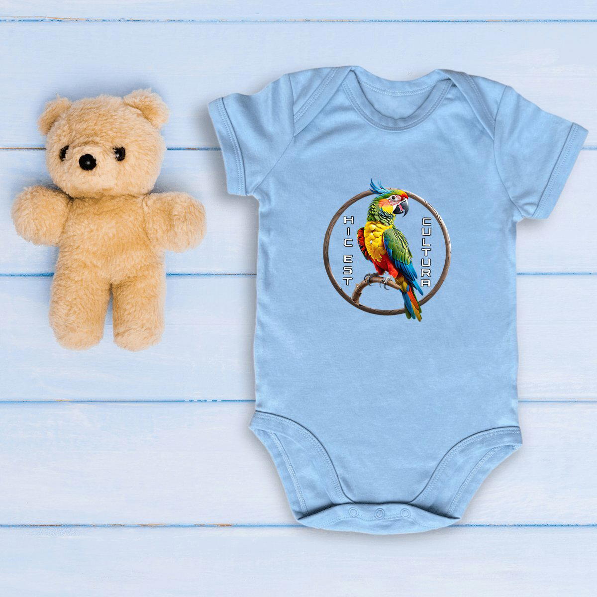 Image front ❀ Body Léger Bébé ~Premium+ ✦ PERROQUET [🌐 LAT] ✨