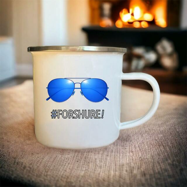 Image front ❀ Mug Metal ~Vintage Imprimé Sur Chaque Côté ✧ DAVOS 2026 PARODY [🌐 FR] ✨