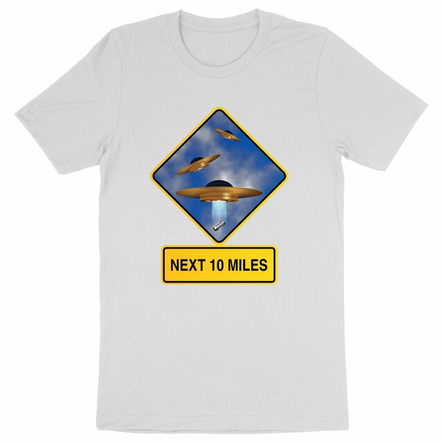 Image back ❀ T-Shirt Mi-Épais Unisexe ~Premium+ ✦ UFO ALERT [🌐 EN] ✨