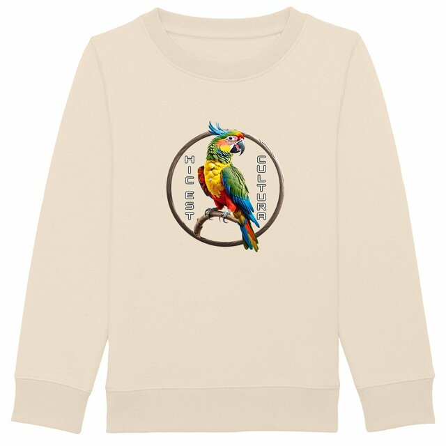 Image back ❀ Sweat-Shirt Épais Unisexe Enfant ~Premium+ ✦ PERROQUET [🌐 LAT] ✨
