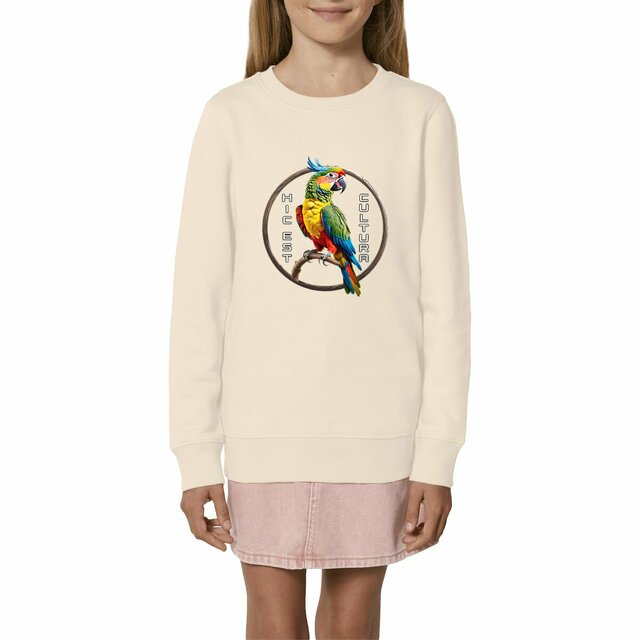 Image front ❀ Sweat-Shirt Épais Unisexe Enfant ~Premium+ ✦ PERROQUET [🌐 LAT] ✨