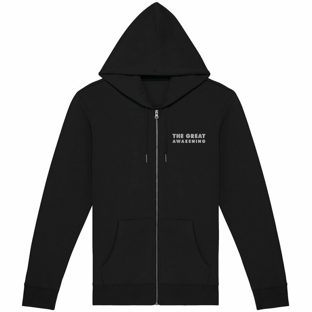 Image back ❀ Sweat à Capuche Épais Unisexe Zippé ~Premium+ Visuel Devant & au Dos ✦ THE GREAT AWAKENING [🌐 EN] ✨