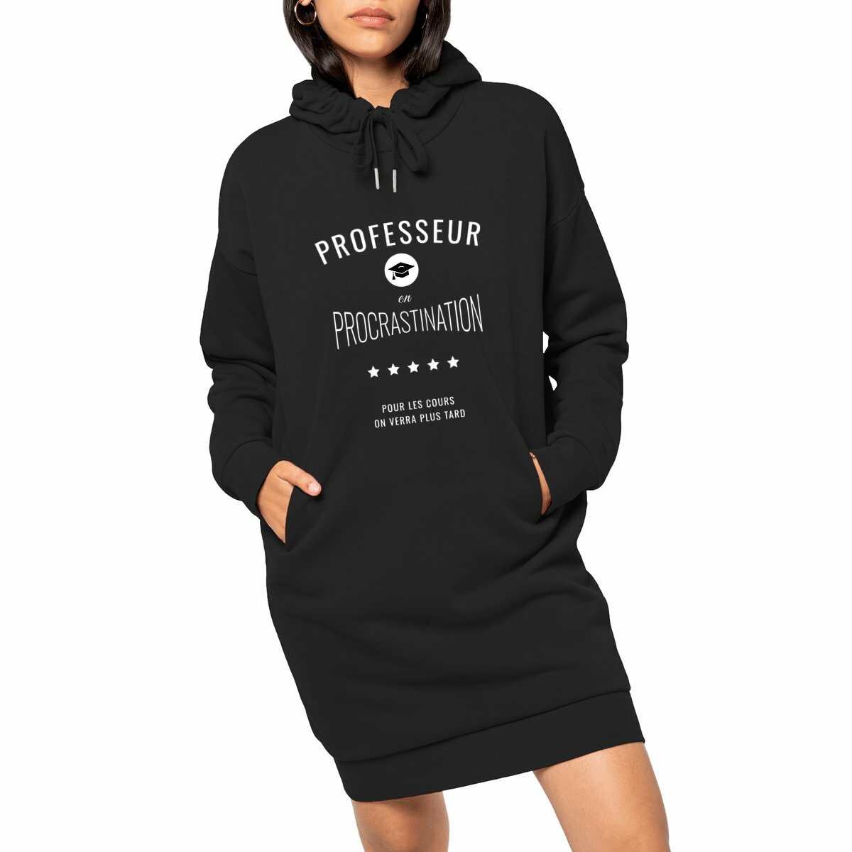 Image front ❀ Robe Sweat Lourde à Capuche Femme ~Premium+ ✦ PROCRASTINATION [🌐 FR] ✨