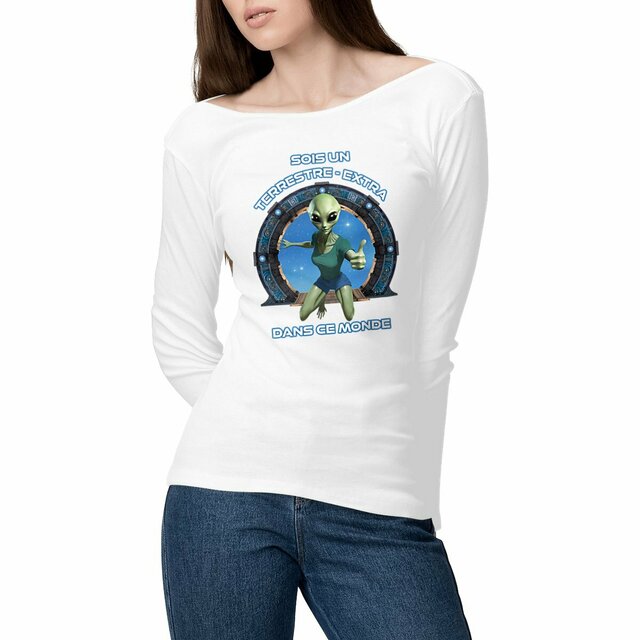 Image front ❀ T-Shirt Léger Femme Manches longues ~Premium ✦ ZETA (EXTRA-TERRESTRE) [🌐 FR] ✨