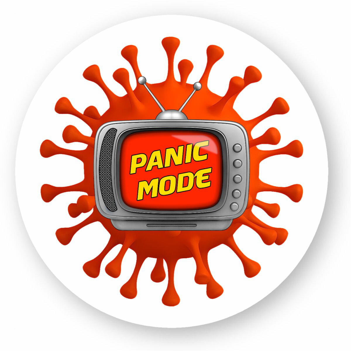 Image front ❀ Autocollant Rond / Sticker ~Premium ✦ PANIC MODE [🌐 FR] ✨