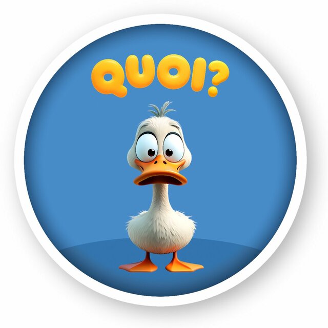 Image du produit ❀ Autocollant Rond / Sticker ~Premium ✦ PETIT CANARD [🌐 FR] ✨
