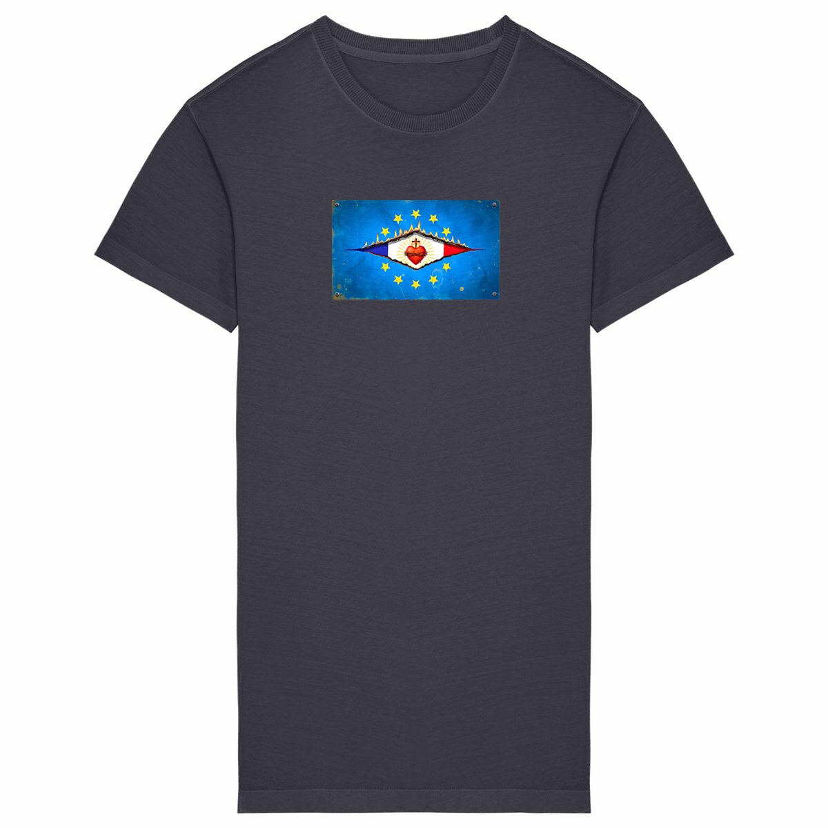 Image back ❀ Robe T-Shirt Mi-Épaisse Vintage Oversize Femme ~Premium+ ✧ DÉCHIRURE FRANCE/EUROPE [🌐 FR] ✨