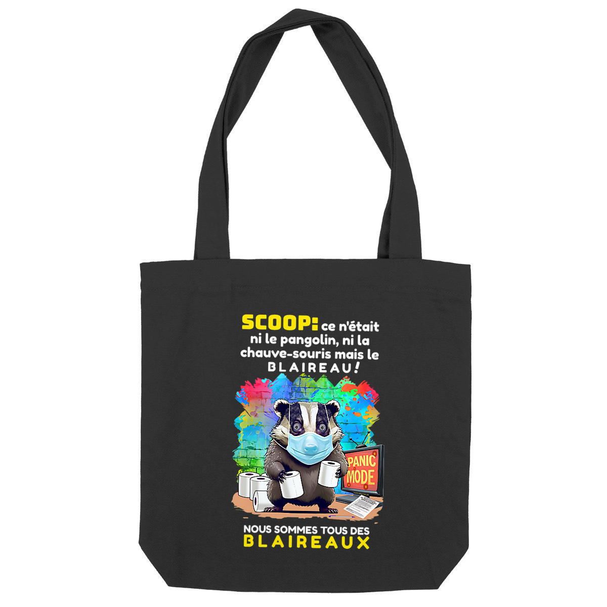 Image back ❀ Totebag Épais ~Premium+ ✦ PANIC MODE [🌐 FR] ✨