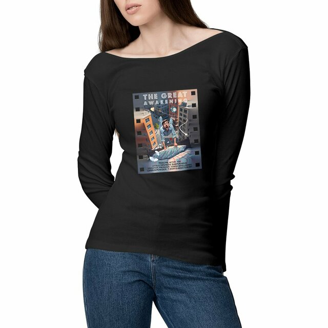 Image front ❀ T-Shirt Léger Femme Manches longues ~Premium ✦ THE GREAT AWAKENING [🌐 EN] ✨