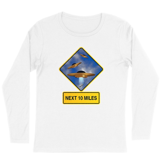 Image back ❀ T-Shirt Léger Femme Manches longues ~Premium ✦ UFO ALERT [🌐 EN] ✨