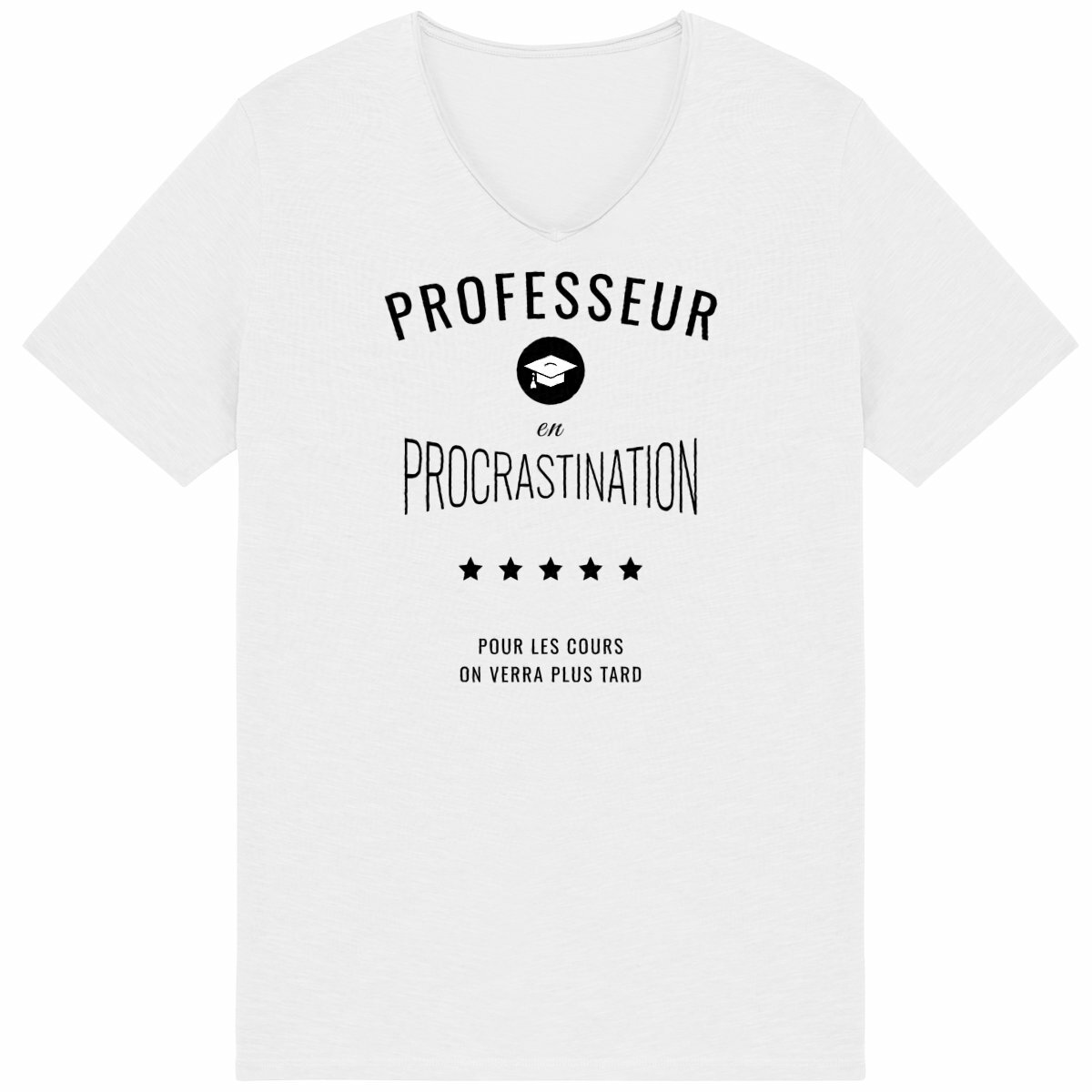 Image back ❀ T-Shirt Léger Homme Slub ~Premium+ ✦ PROCRASTINATION [🌐 FR] ✨