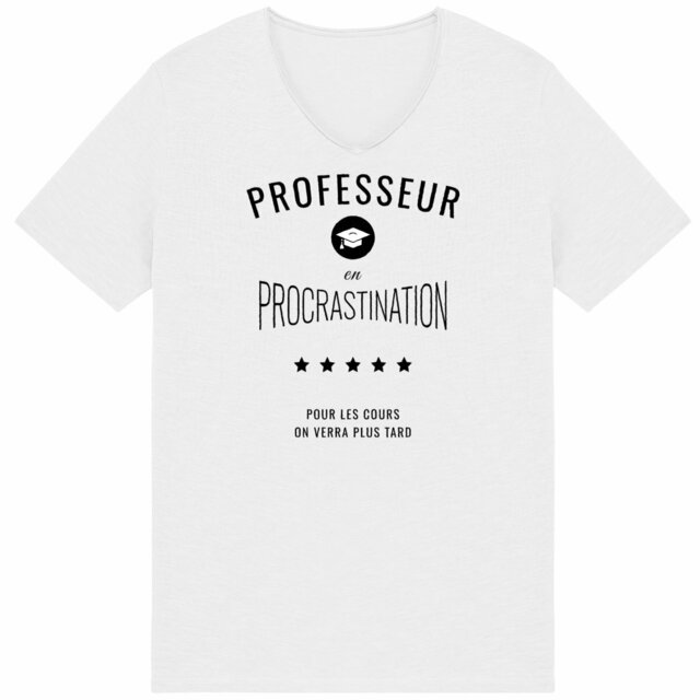 Image back ❀ T-Shirt Léger Homme Slub ~Premium+ ✦ PROCRASTINATION [🌐 FR] ✨
