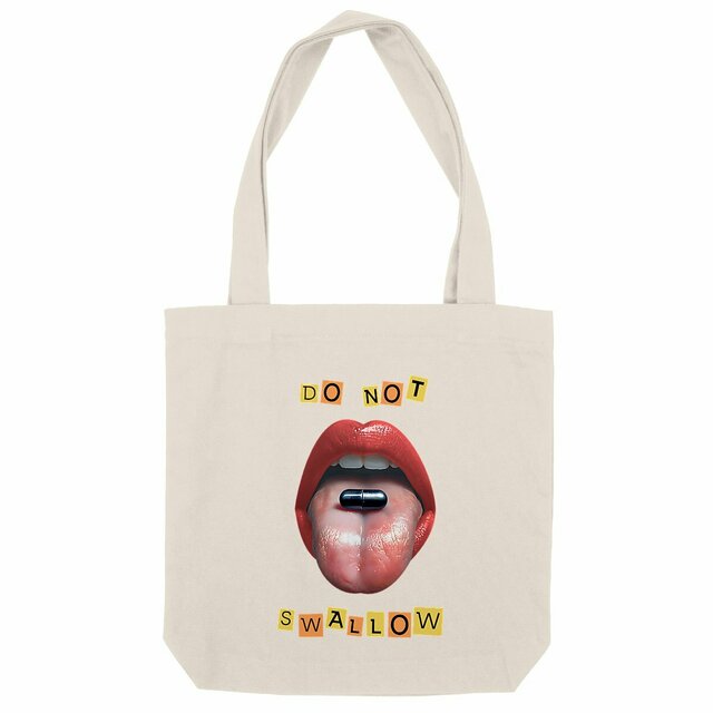 Image back ❀ Totebag Épais ~Premium+ ✦ BLACK PILL - NE PAS AVALER [🌐 EN] ✨
