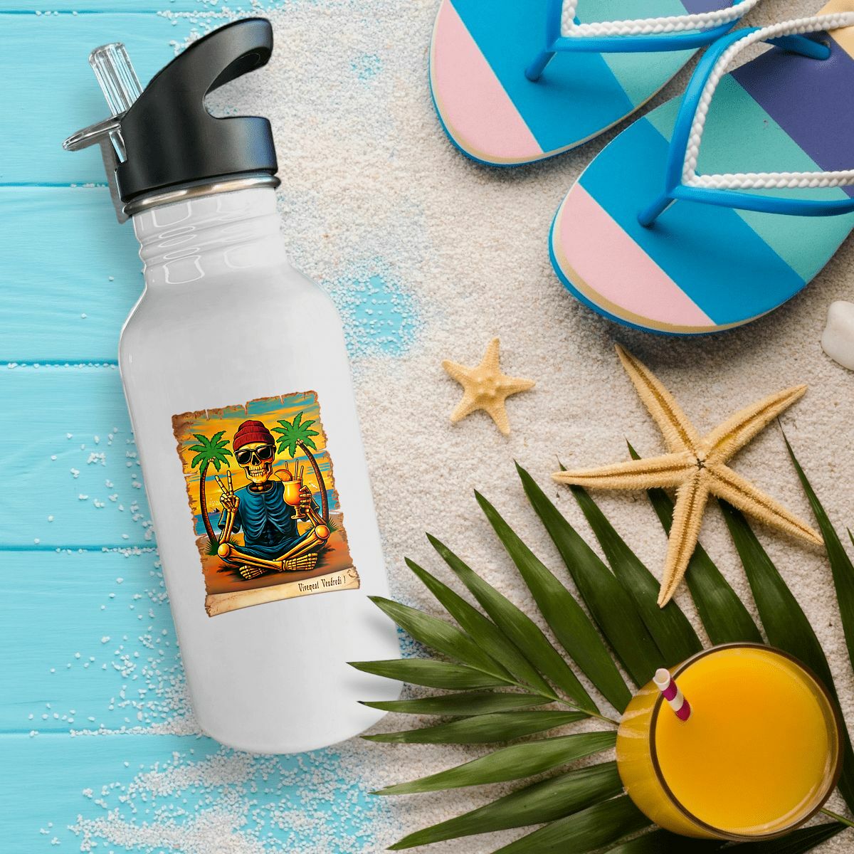 Image front ❀ Bouteille Inox Avec Paille ~Premium ✦ VIVEMENT VENDREDI ! [🌐 FR] ✨