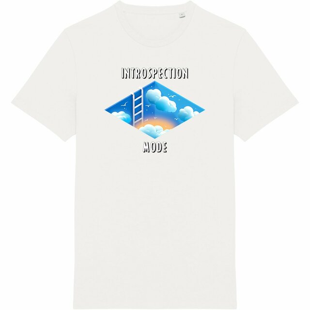 Image back ❀ T-Shirt Unisexe Mi-Épais Made in Portugal ✦ INTROSPECTION MODE [🌐 INT] ✨
