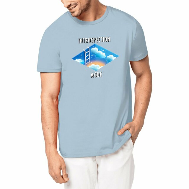 Image front ❀ T-Shirt Unisexe Mi-Épais Made in Portugal ✦ INTROSPECTION MODE [🌐 INT] ✨