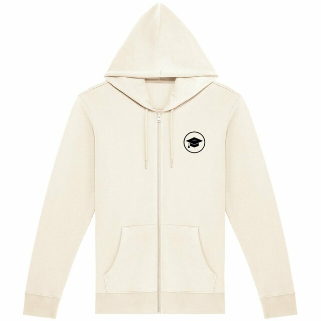 Image front ❀ Sweat à Capuche Épais Unisexe Zippé ~Premium+ Visuel Devant & au Dos  / Couleur Sweat Blanche / ✦ PROCRASTINATION [🌐 EN] ✨