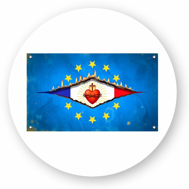 Image front ❀ Autocollant Rond / Sticker ~Premium ✧ DÉCHIRURE FRANCE/EUROPE [🌐 FR] ✨