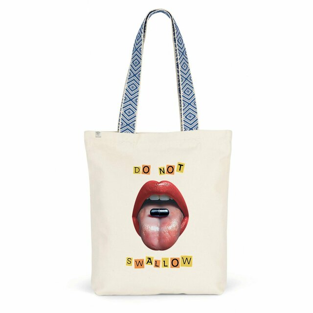 Image back ❀ Totebag Ethnique ~Premium+ ✦ BLACK PILL - NE PAS AVALER [🌐 EN] ✨